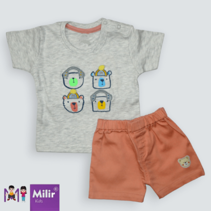 Baby boy casual Tshirt + shorts - Melange