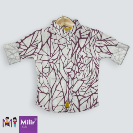 Boys abstract print full sleeve shirt