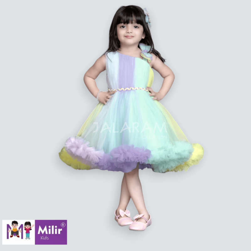 Girls multicolour party frock