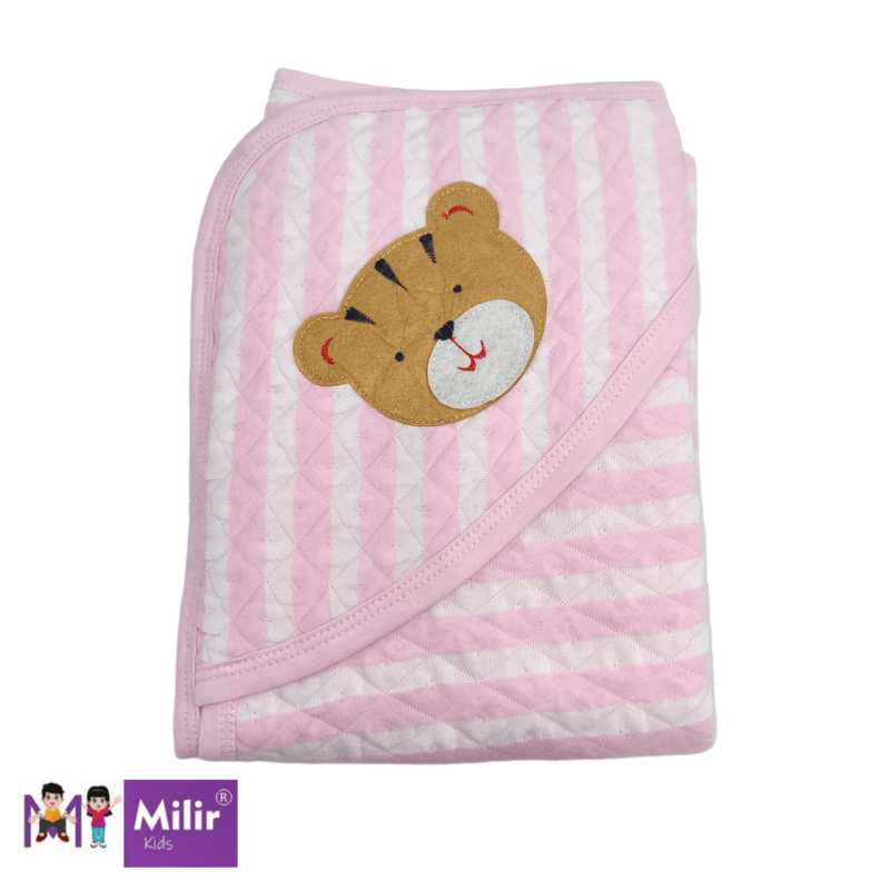 Cotton hooded towel - Pink