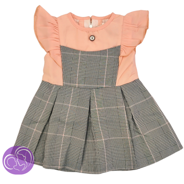 Girls casual frock - Peach