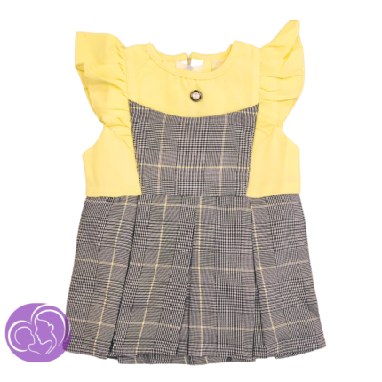 Girls casual frock - Yellow