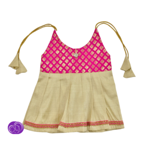 Newborn pattu frock - Pink