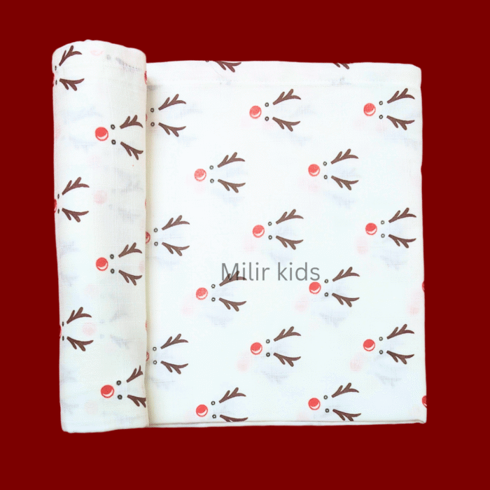 Muslin swaddle - 100x100 cms - Deers