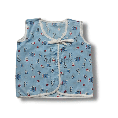 Cotton Front open jabla - NB - Blue