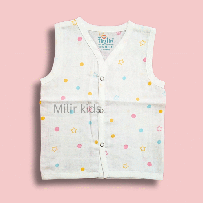 Muslin front open Jabla -Dots &stars