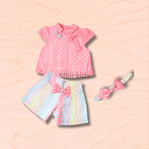 Girls Casual cute top with shorts set