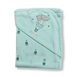 Baby Hooded towel - 80*80 cms - Balloon, Green