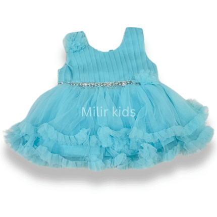 Baby Girl party frock - Turquoise blue