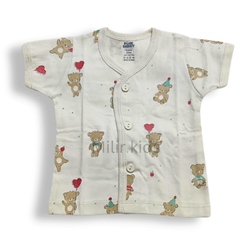 Front Open Vest - Preemie - Half Sleeves, Beige, Teddy