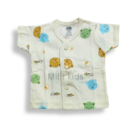 Front Open Vest - Preemie - Half Sleeves, Cream, Teddy