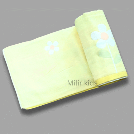 Multilayered Muslin Blanket - Yellow, Swan