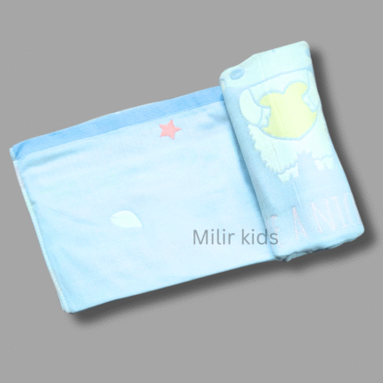 Multilayered Muslin Blanket - Blue, Sheep