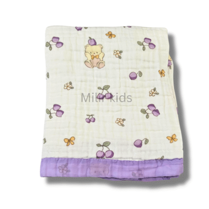 Multilayered Muslin Crinkled Blanket - Lavender