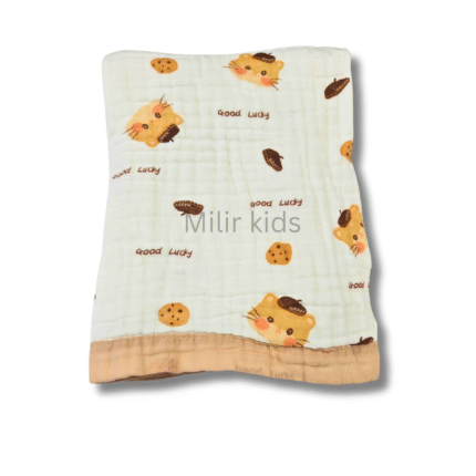 Multilayered Muslin Crinkled Blanket - Brown