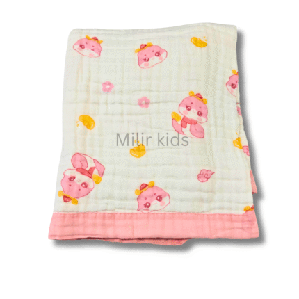 Multilayered Muslin Crinkled Blanket - Pink